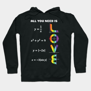 All you need is LOVE LGBT Math Hoodie